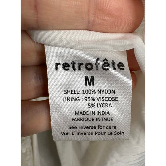 Retrofete Frieda Maxi Dress Sequin Embellished Evening Party Cocktail White Sz M - Picture 11 of 12